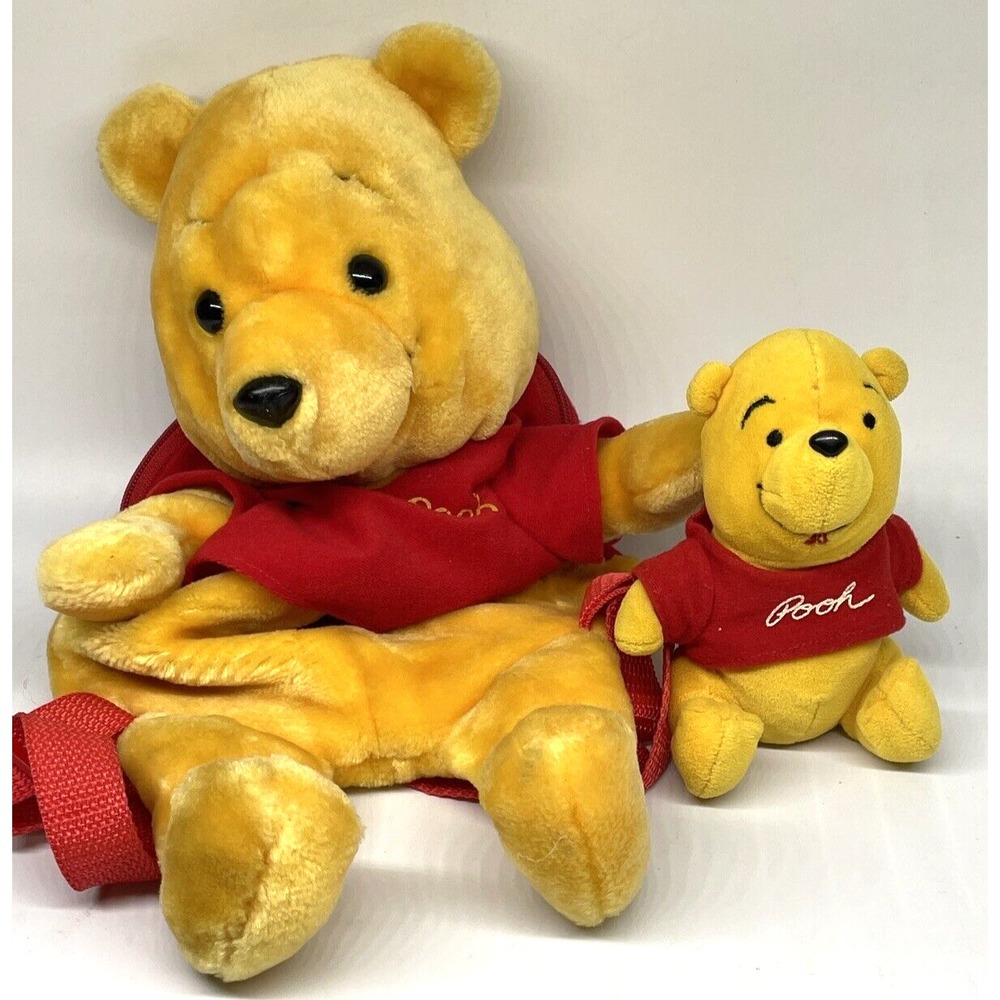 Vintage Disney Winnie the Pooh Backpack + Removable Plush Pyramid Handbags